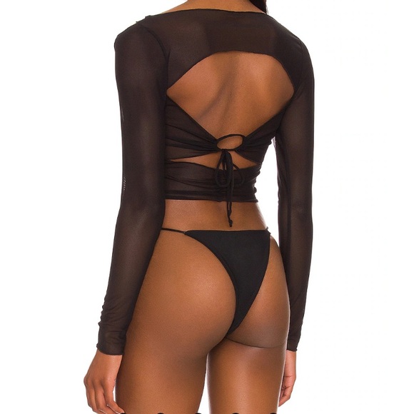 LOVEWAVE Sunisa Mesh Top in Black - Picture 5 of 9